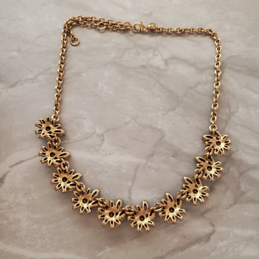 ✨ J.Crew Rhinestone Crystal Cluster Statement Bridal Wedding Necklace ✨ - Picture 9 of 16